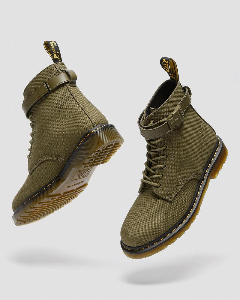 Dr Martens 1460 Futura Olive Riemen Veterlaarzen Dames Olijfgroen | NL 610QMA